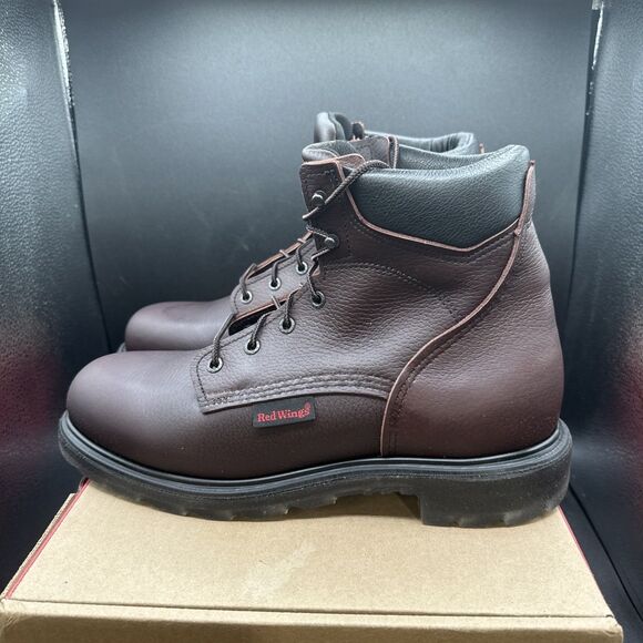 Red Wing 606 Supersole 2.0 Mens Size 10.5 B Work Boots Brown Leather Soft Toe - Picture 3 of 9